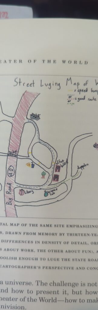 A map drawn by the author's young son